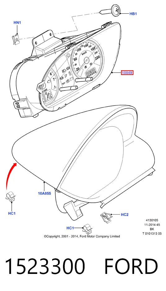 Купити 6S6110849EJ Ford Спідометр
