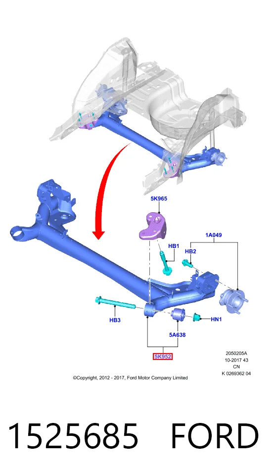 Підрамник задній Ford Fiesta Mk6