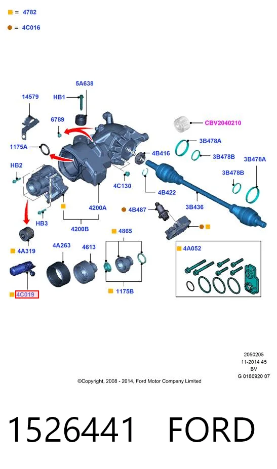1526441 Ford Насос муфти Haldex