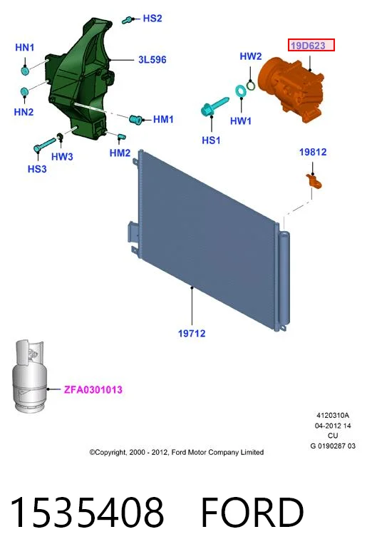 1535408 Ford Компресор холодоагенту