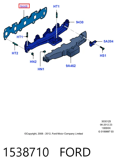 Прокладка колектора на Fiat Linea  323