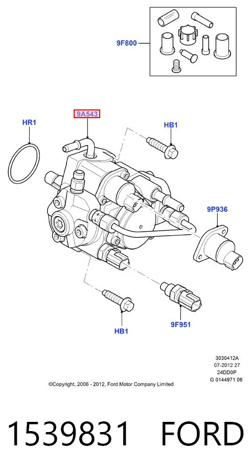 1539831 Ford Насос паливний високого тиску (ПНВТ)