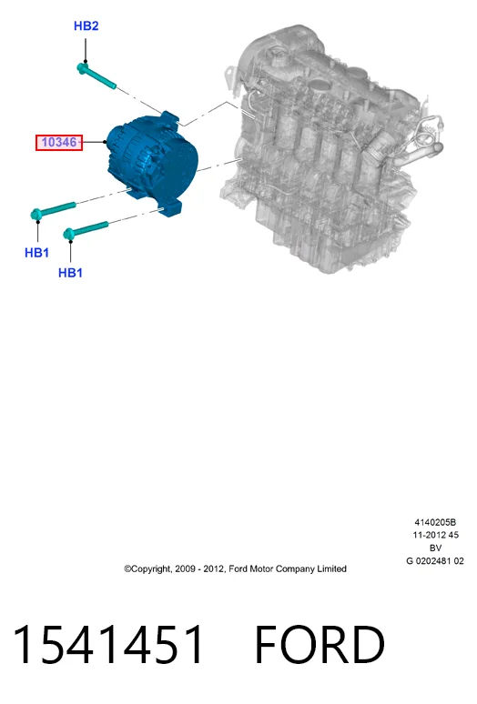 1541451 Ford Авто генератор