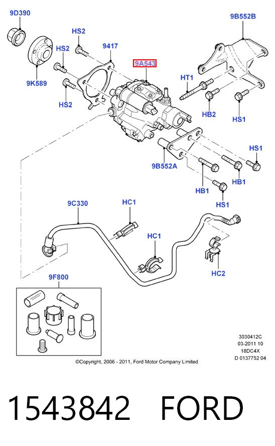 1543842 Ford Насос паливний високого тиску (ПНВТ)