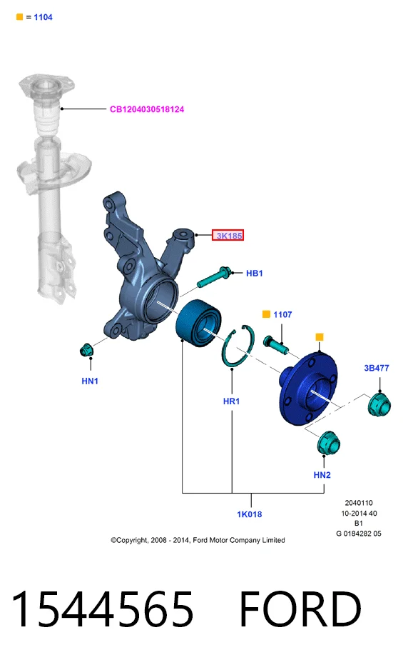 Купити DG8033021A Mazda Цапфа передні праві