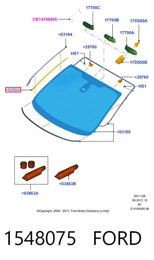 GS2810P132X Icor Автомобільне скло