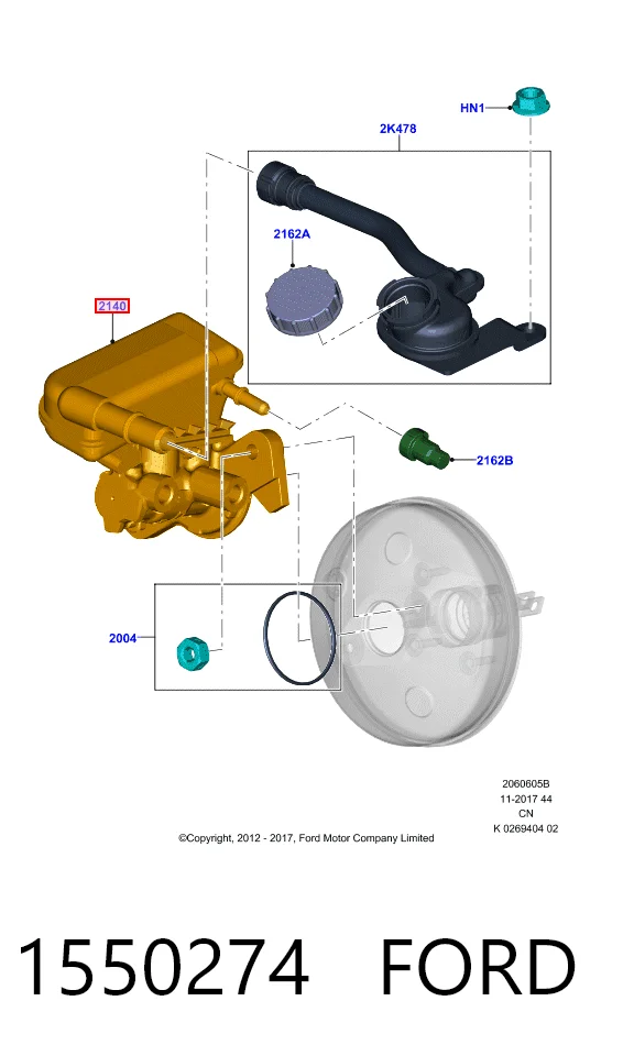 Купити 204788353 Bosch Головний гальмівний циліндр