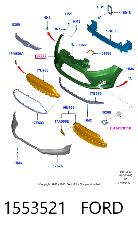 FOR07FI023T Eurobump Бампер передній в зборі