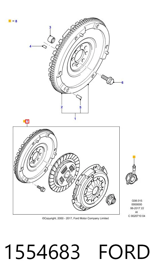 1554683 Ford Зчеплення в зборі
