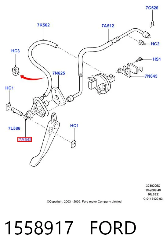 1558917 Ford Циліндр зчеплення, головний