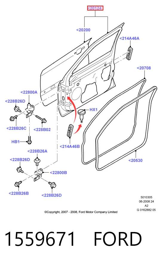 Пасажирські передні двері на Ford Mondeo IV CA2