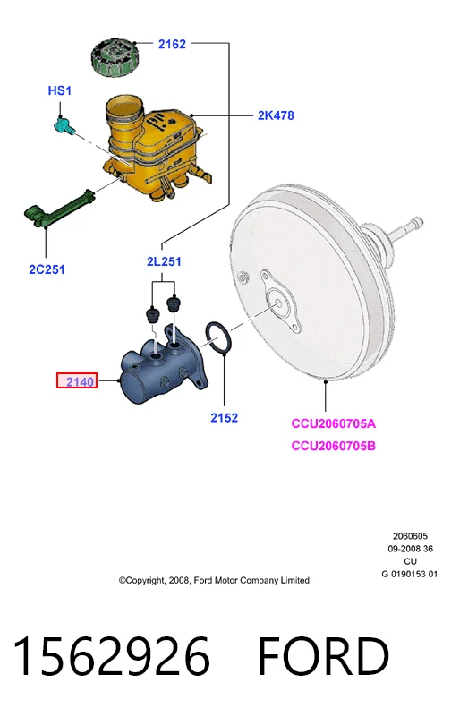Циліндр головний гальма (Гідротормоз) Kamoka 1121038 ціна, від 54.50 USD