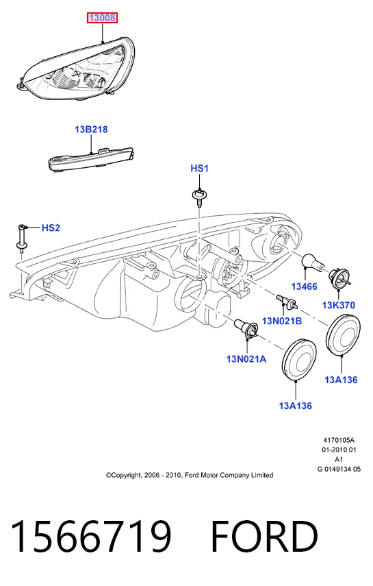  Фара ліва Ford Galaxy 