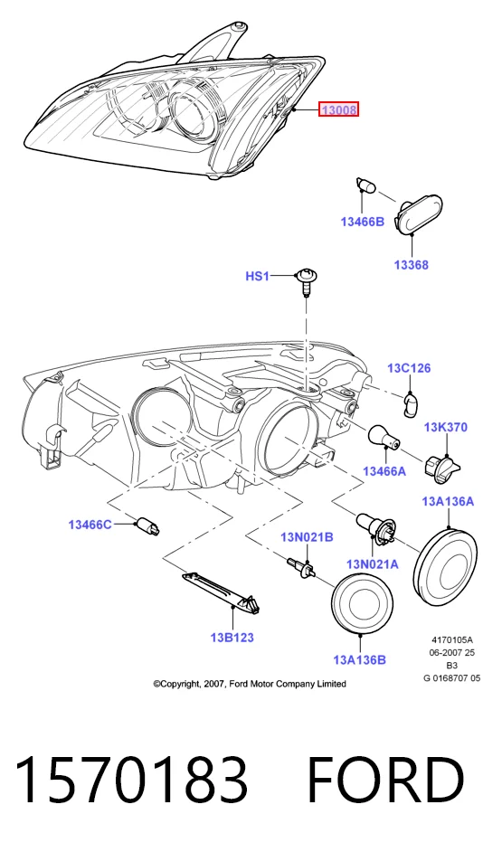 Купити Фара ліва Ford C-Max  CB3