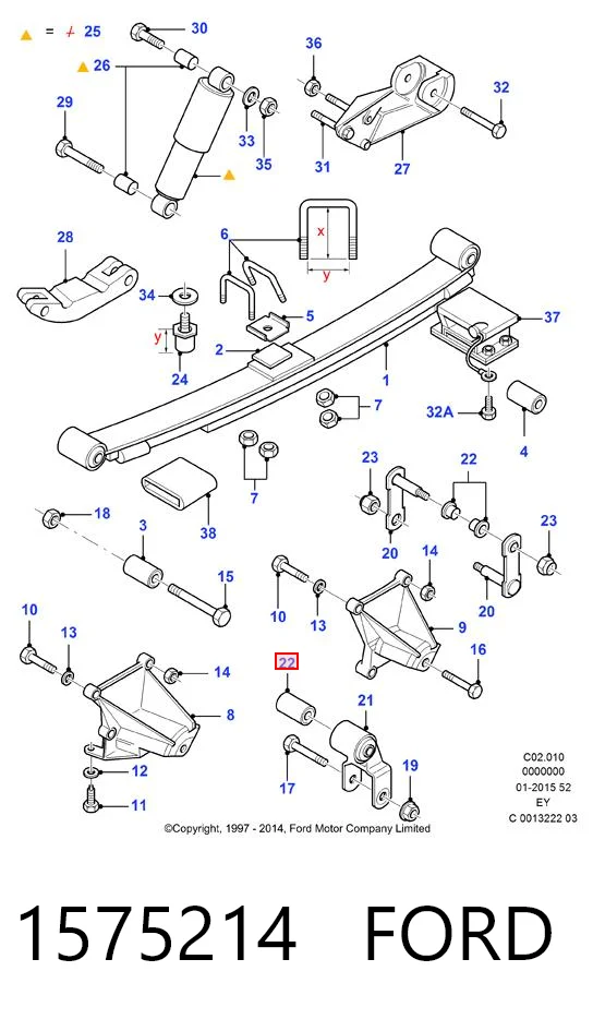 1575214 Ford Сайлентблок сережки ресори