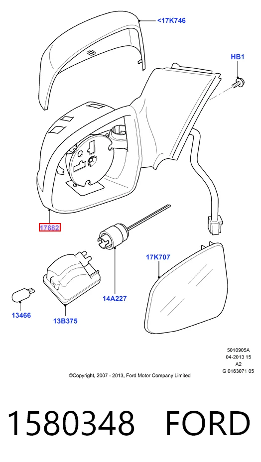  Дзеркало праве Ford Mondeo 4