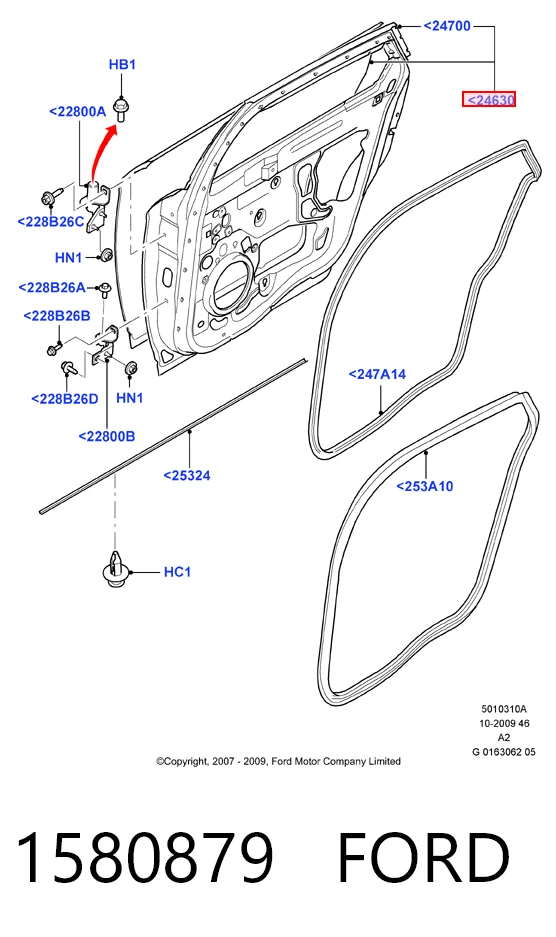 Двері задні Ford Mondeo IV седан (CA2) (2007 - 2014) ціна, від 164.70 USD