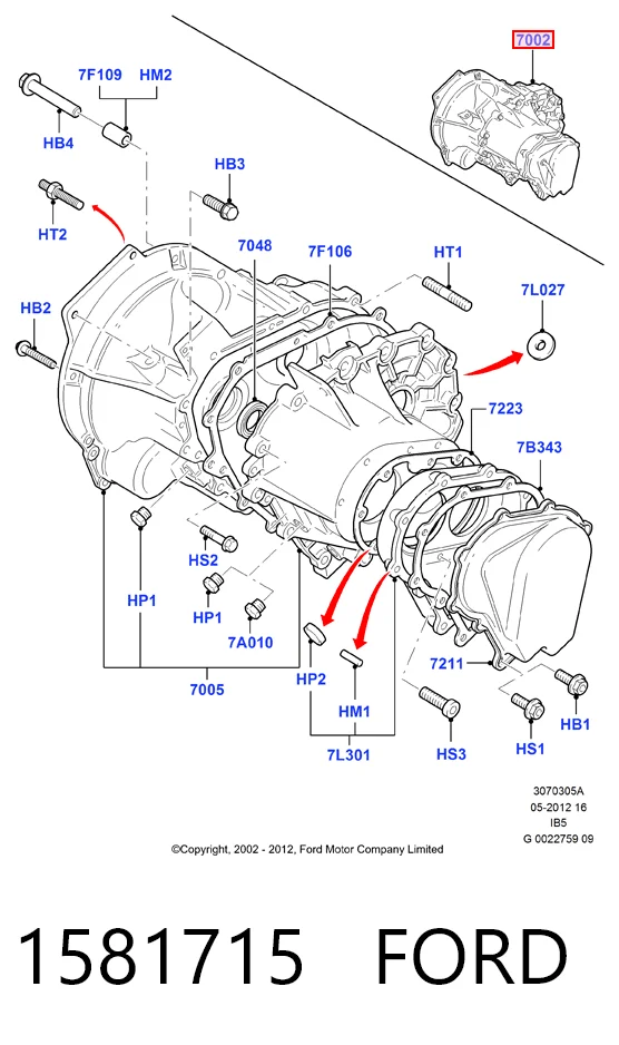 1581715 Ford МКПП