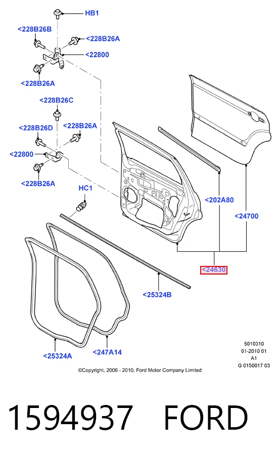 Двері задні Ford S-Max мінівен (CA1) (2006 - 2014) ціна, від 170.78 USD