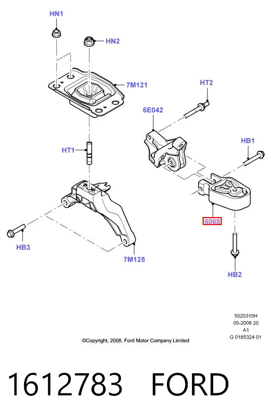 62432713 Pro-parts Задня подушка двигуна