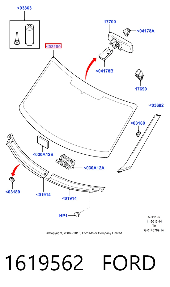Автоскло Ford Transit VI бортова платформа (V347/8) (2006 - 2014) ціна, від 196.05 USD