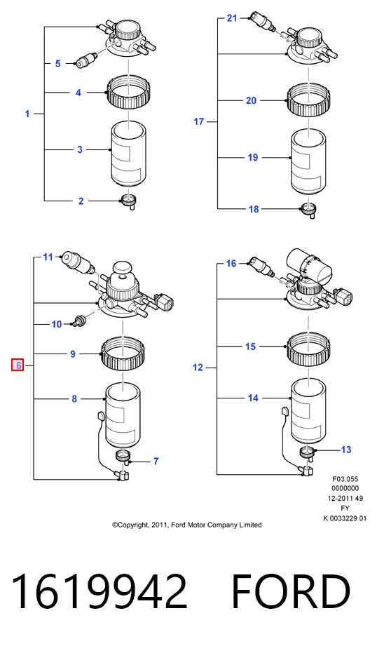 Корпус паливного фільтра Ford Transit V автобус (V184/5) (2000 - 2006) ціна, від 8.87 USD
