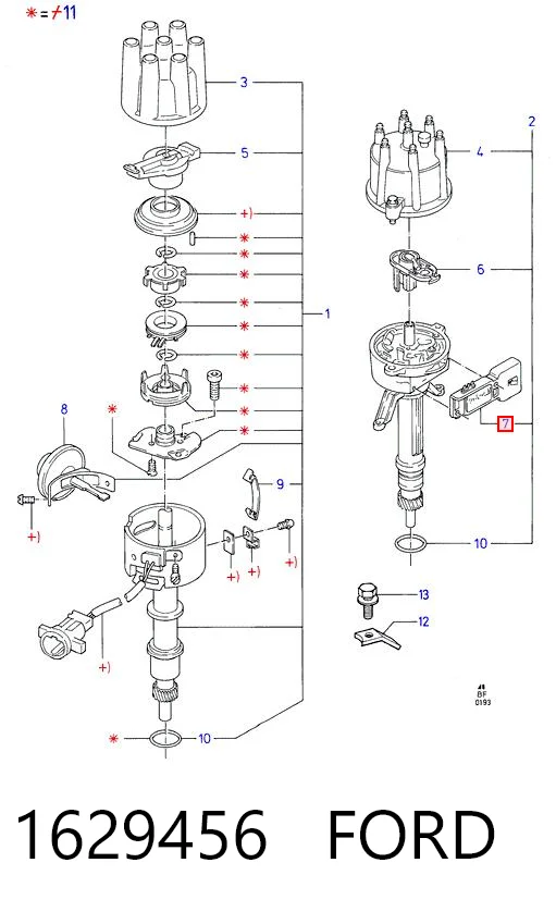 1629456 Ford Комутатор системи запалювання