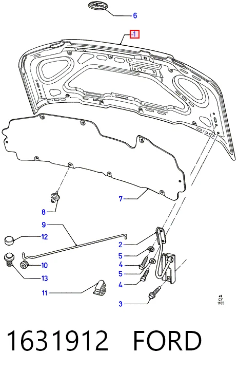 Капот на Ford Transit IV T