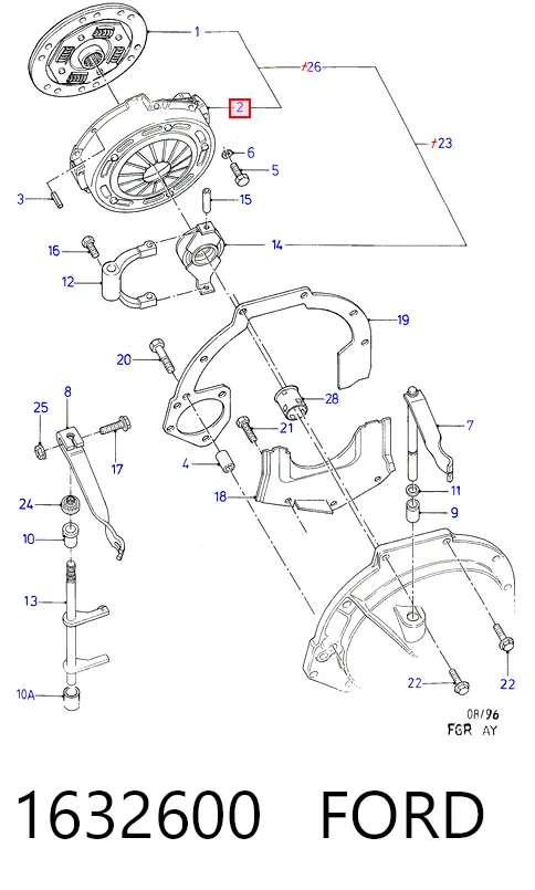 Купити Корзина зчеплення Ford Escort III GAA, AWA, ABFT, AVA