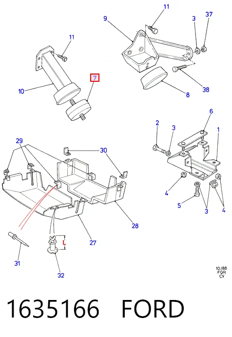 MKS101 Meksan Подушка передньої опори двигуна