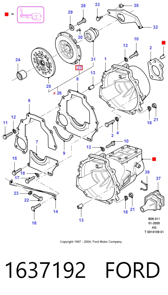  Корзина зчеплення Ford Sierra 2