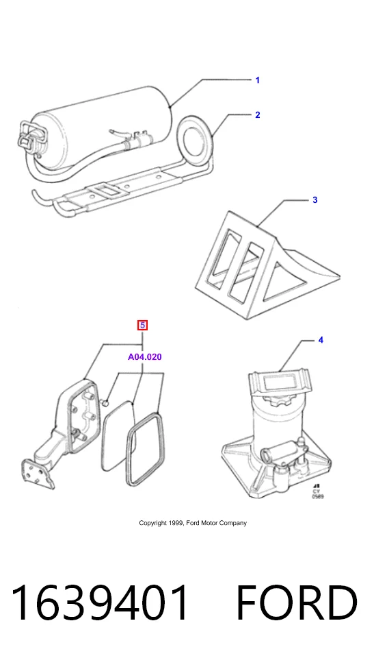 Дзеркало заднього виду, ліве на Ford Transit III V