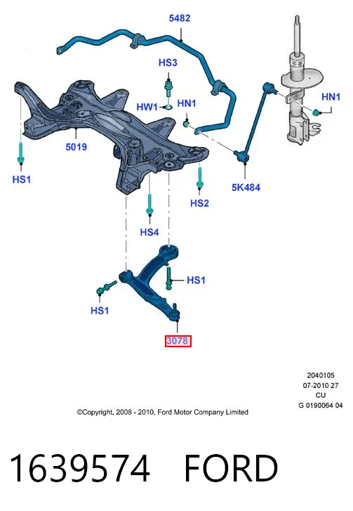 Важіль передньої підвіски нижній, лівий ARM531 Magneti Marelli