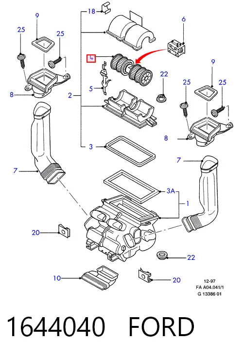 Купити Вентилятора пічки Ford Escort IV GAF, AWF, ABFT