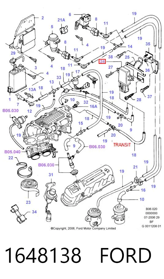 1648138 Ford Датчик наддува