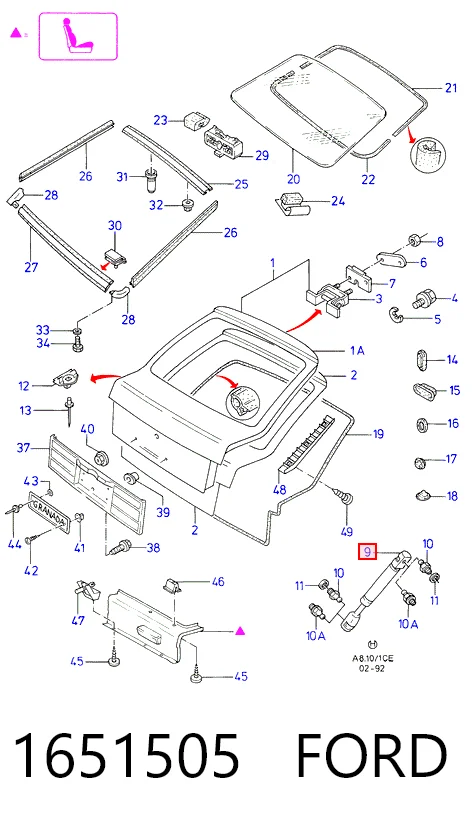 430719029000 Magneti Marelli Амортизатор кришки багажника / двері 3/5-ї задньої