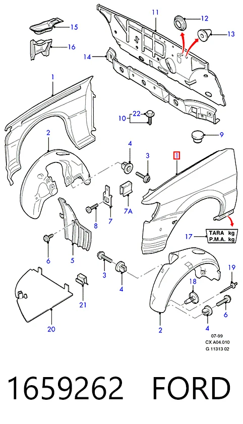 Крила на Ford Fiesta Mk3 GFJ