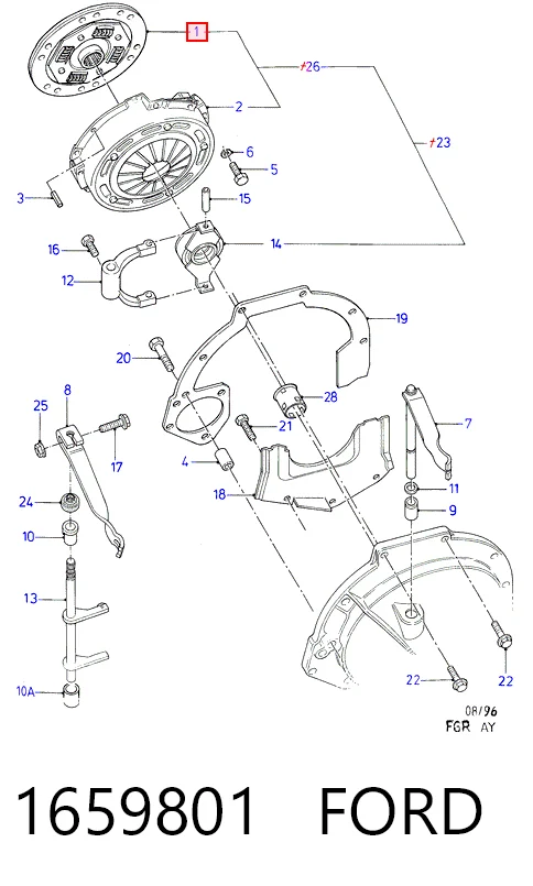 Диск зчеплення на Ford Fiesta Mk3 GFJ