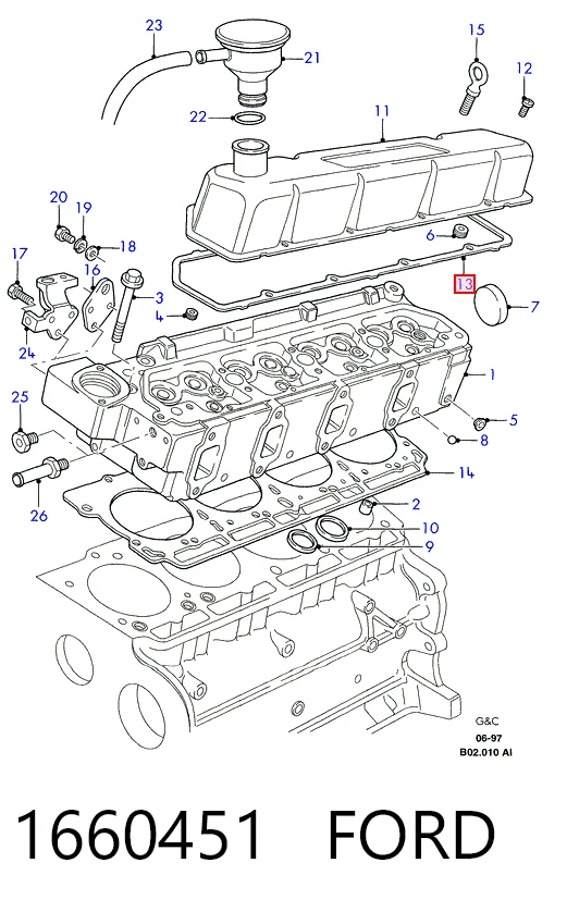Купити Прокладка клапанної кришки Ford Transit IV E