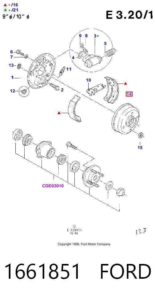 1661851 Ford Барабан гальмівний задній