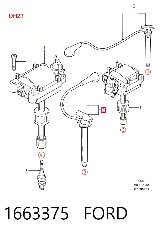 Купити Високовольтні дроти Ford Escort VI GAL