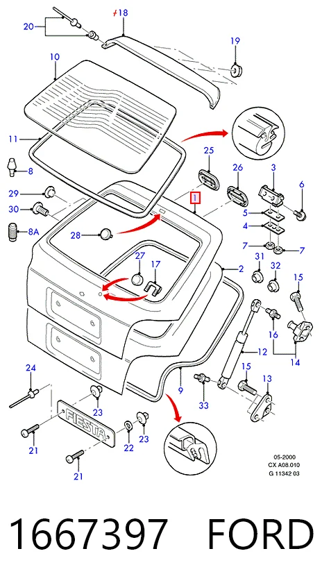 Треті двері на Ford Fiesta Mk3 GFJ