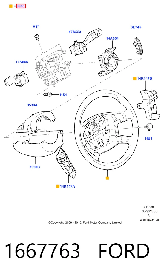 Рульове колесо Ford Galaxy WA6