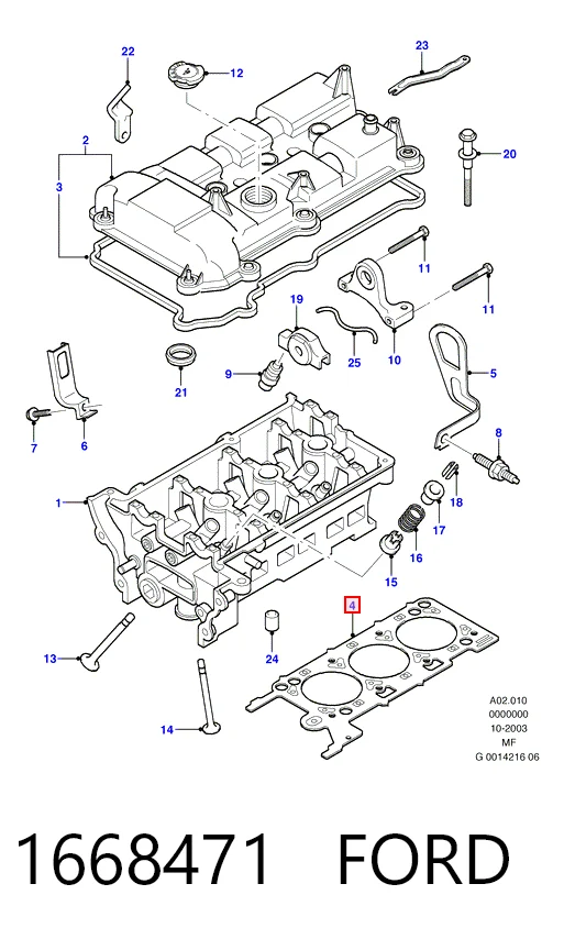 Купити GY0110272A Mazda Прокладка головки блока циліндрів (ГБЦ), ліва