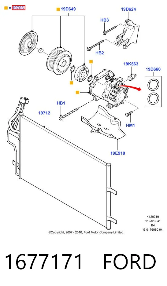1677171 Ford Компресор холодоагенту