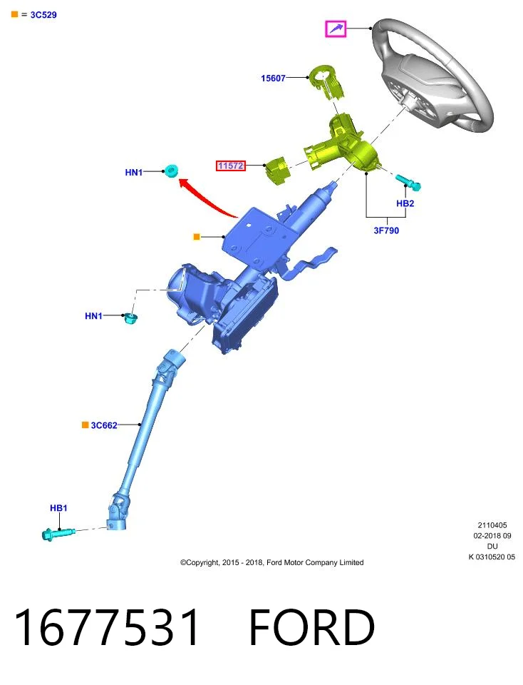 1677531 Ford Контактна група замка
