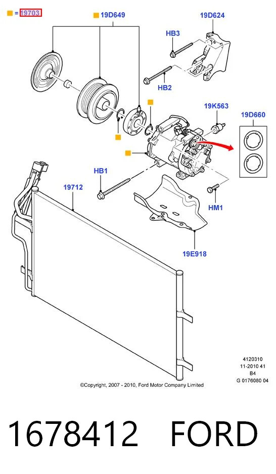 1678412 Ford Компресор холодоагенту
