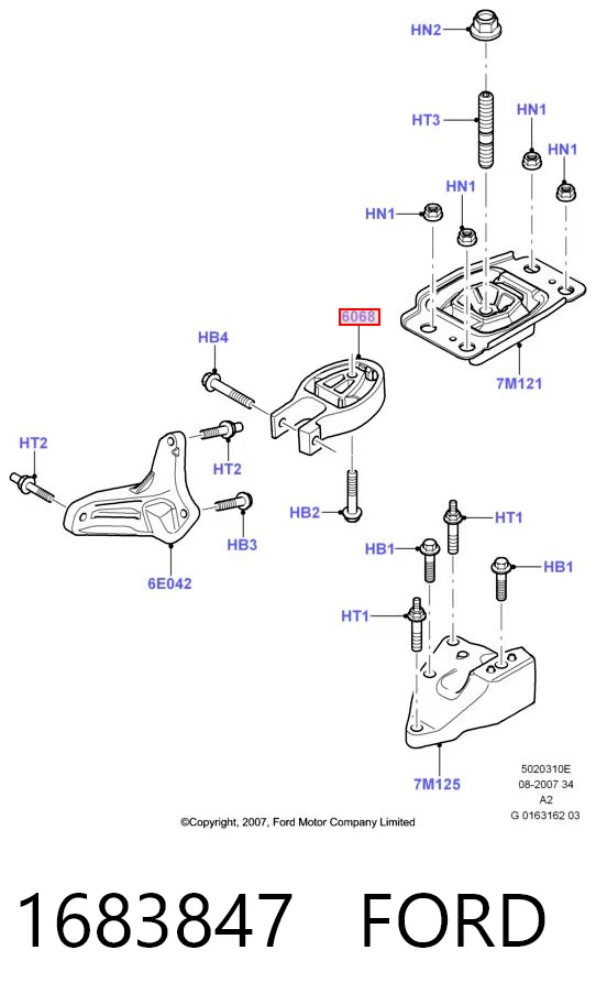 Подушка (опора) двигуна, задня Pro-parts 62432713 ціна, від 40.99 USD
