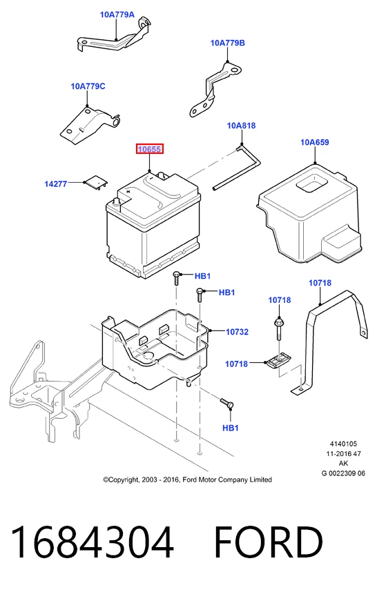 Купити J9D310655AB Land Rover Автомобільна батарея