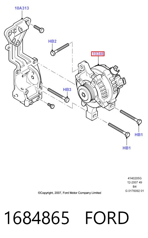 1684865 Ford Авто генератор
